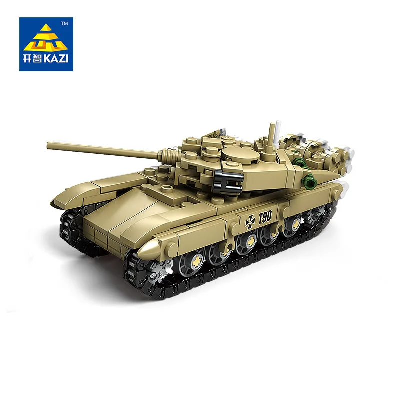 KAZI Военная Модель Блок Танк ABS строительный блок DIY армейские игрушки Детский