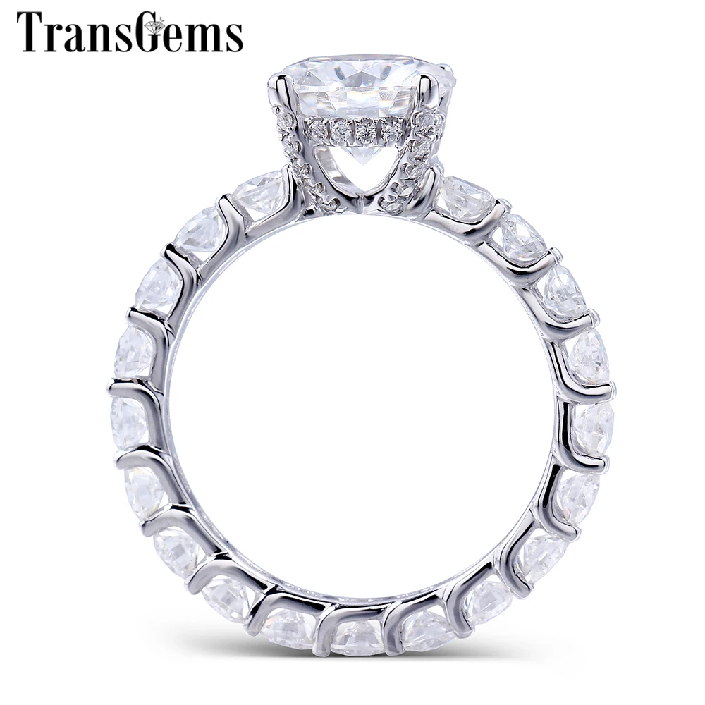 Браслет из белого золота с муассанитом 7 5 карат мм|Кольца| |