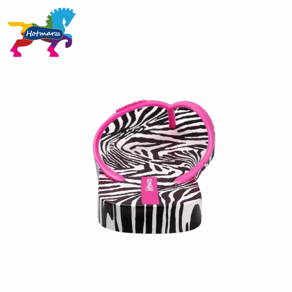 Hotmarzz женские шлепанцы с принтом зебры пляжные летние сандалии на плоской