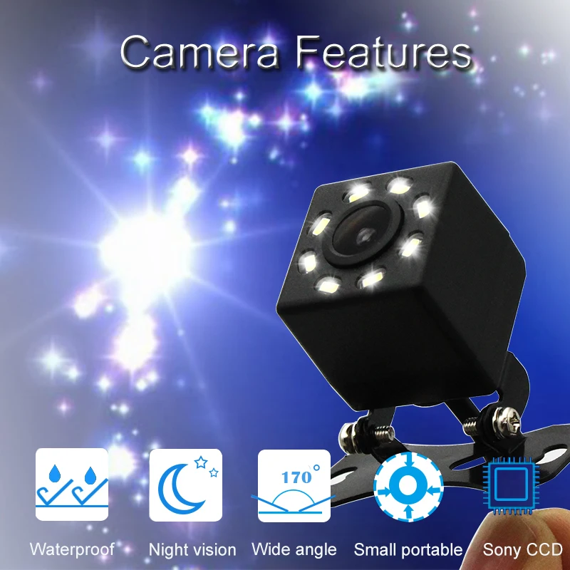 HD CCD автомобильная камера заднего вида для автомобиля с регулируемым кронштейном