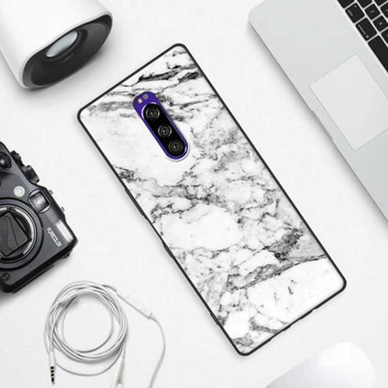 Для sony Xperia 1 чехол с деревянным камнем из мягкого силикона с узором TPU чехол для телефона sony Xperia 1 J8110 J8170 J9110 чехлы для sony 1