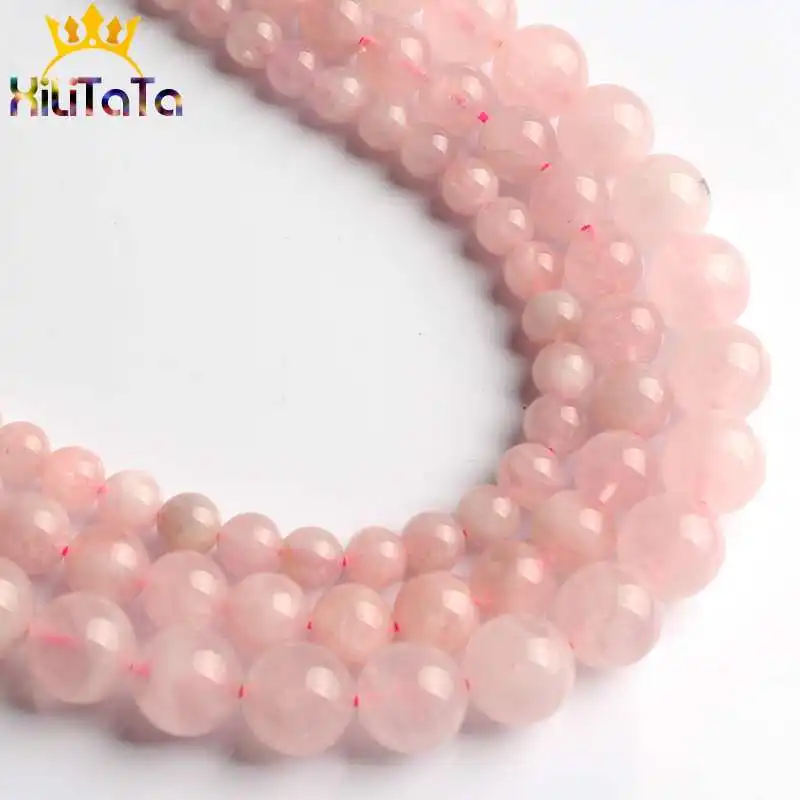 Натуральные Мадагаскарские розы бриллиантовая круглая бусина-разделитель 15