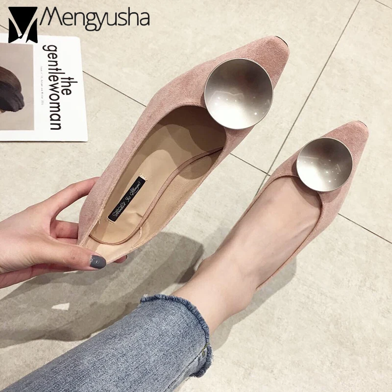 2019 г. розовые женские туфли-Эспадрильи удобные лоферы с металлическим диском
