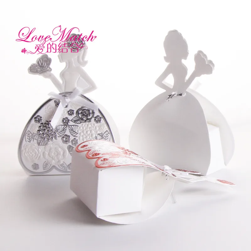 Love Match 25 шт. Свадебная коробка Бабочка и коробка для конфет с цветами свадебные украшения стола вечерние принадлежности