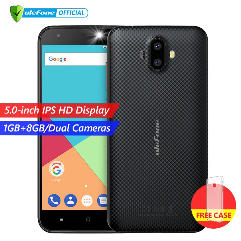 Ulefone S7 1 ГБ ОЗУ + 8 Гб ПЗУ смартфон 5 0 дюйма IPS HD дисплей Android 7 двойная камера 3G