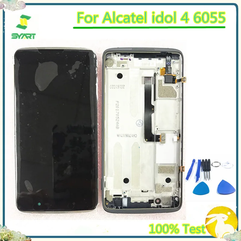 LCD Display For idol 4 Touch Screen Digitizer Assembly With Frame Alcatel One Idol LTE OT6055 6055P 6055 | Мобильные телефоны и