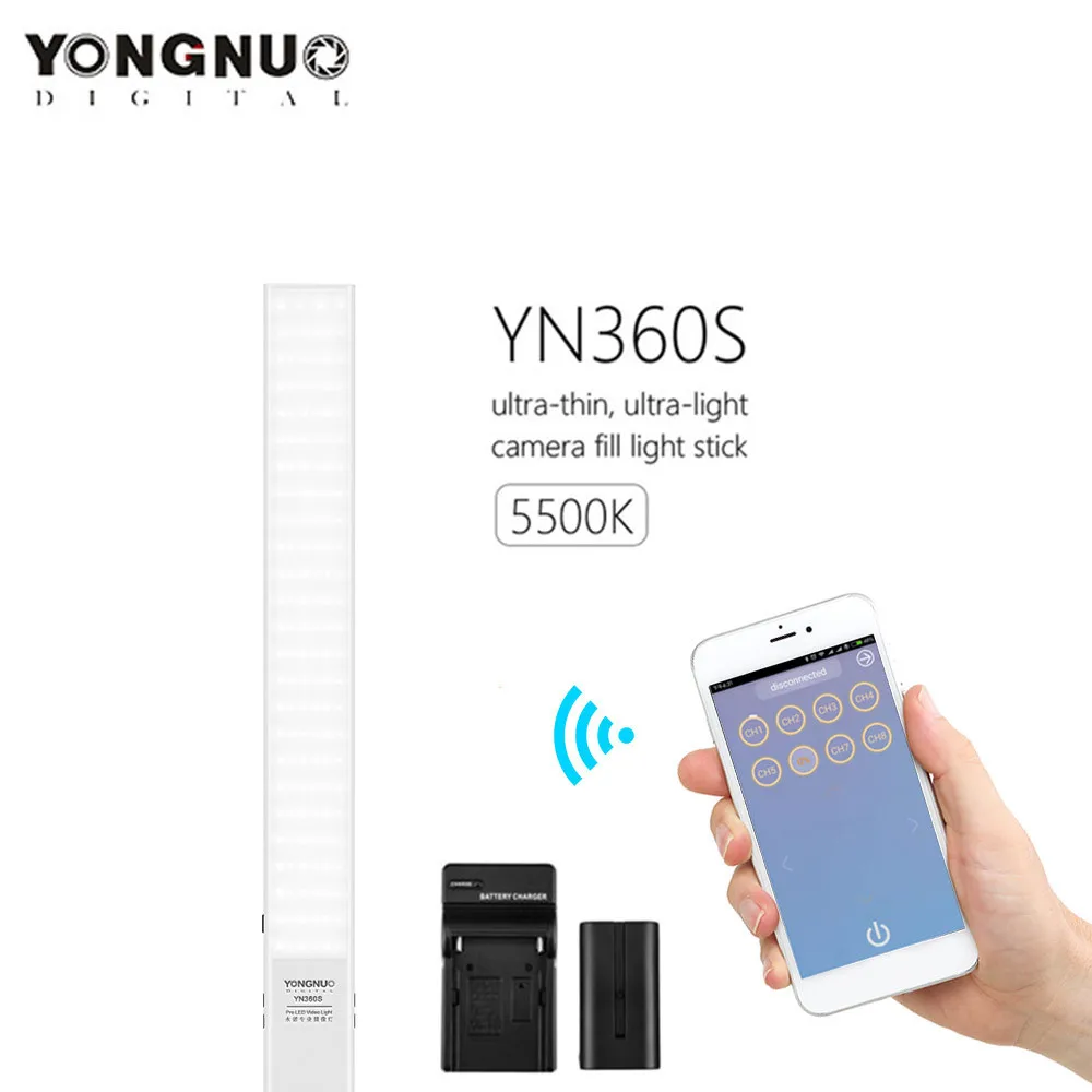 Ручной ледяной светодиодный светильник YONGNUO YN360S лампа для студийной фотографии