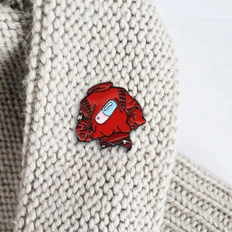 Креативные красные куртки брошь Клубная таблетка капсула значок Джинсовый