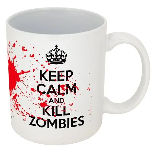 Новинка забавная кофейная кружка с надписью Keep Calm And Kill Зомби для пива