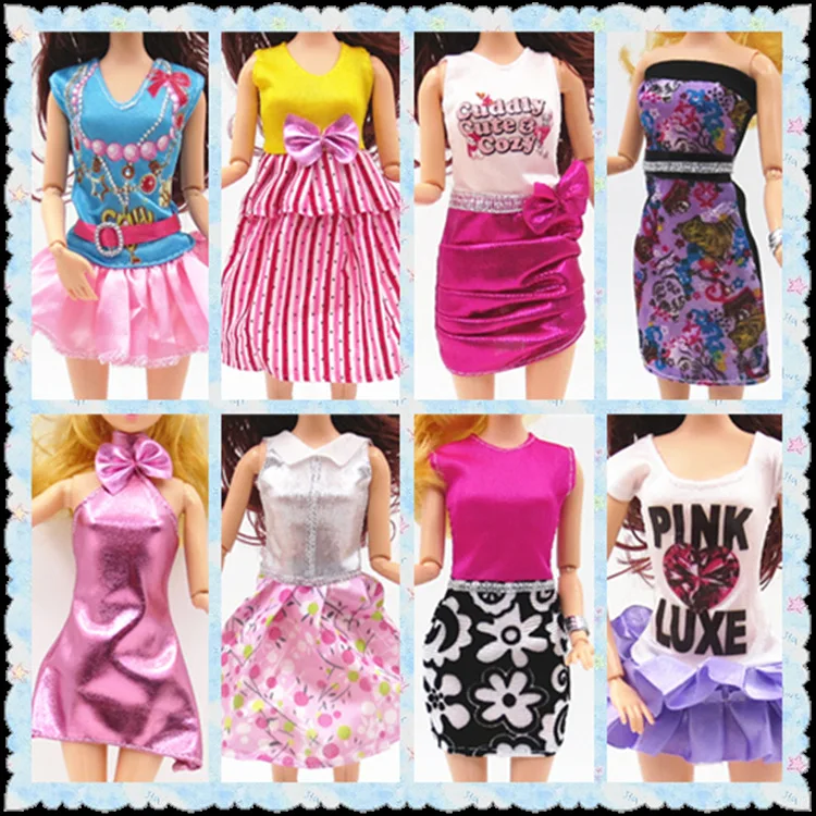 

Multi-Style Doll Outfit Beautiful Handmade Party Casual Wear Girls Fashion Dress Suit Clothes Accessories for 27-30cm