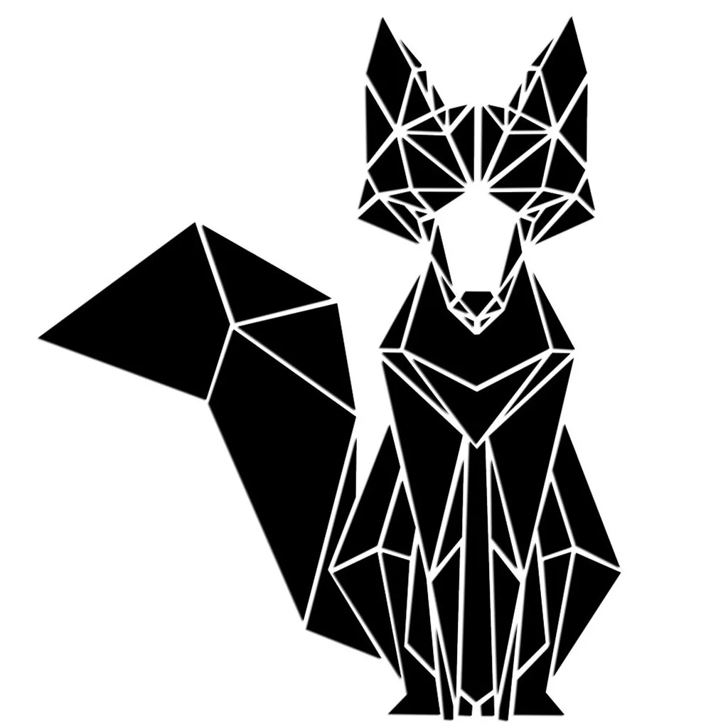 С геометрическим узором с рисунком лисы из акрила украшением в виде кристаллов