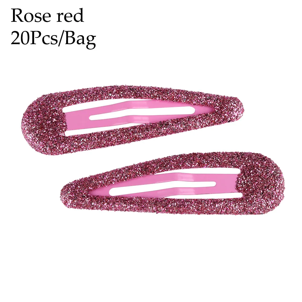 Rose 20 шт./компл. Для женщин Симпатичные металлический блеск шпильки оснастки заколки невидимки для волос для маленьких девочек заколки Головные уборы Инструменты для укладки волос аксессуары - Цвет: Rose