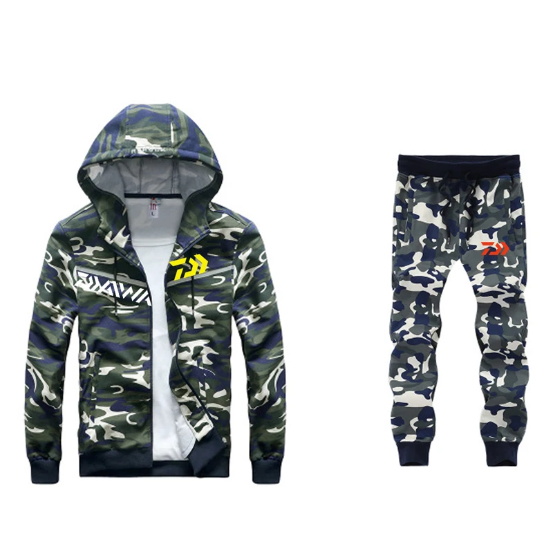 06 L-8XL Daiwa костюмы для рыбалки, уличная дышащая толстовка для рыбалки с длинным рукавом, эластичные штаны, спортивный Камуфляжный комплект, Мужская одежда для рыбалки - Цвет: 06
