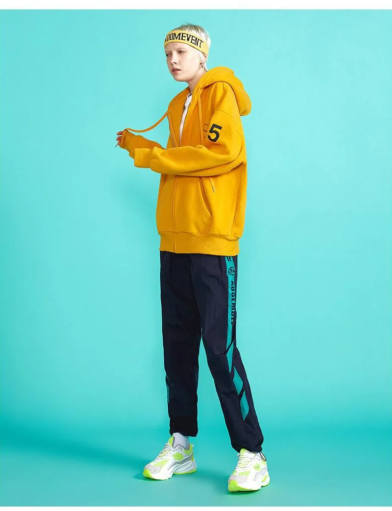 Toyouth Осень корейский сплошной Zip-up Для женщин толстовка свободные Повседневное карман кардиган толстовки Moletom Feminino Bluzy Damskie