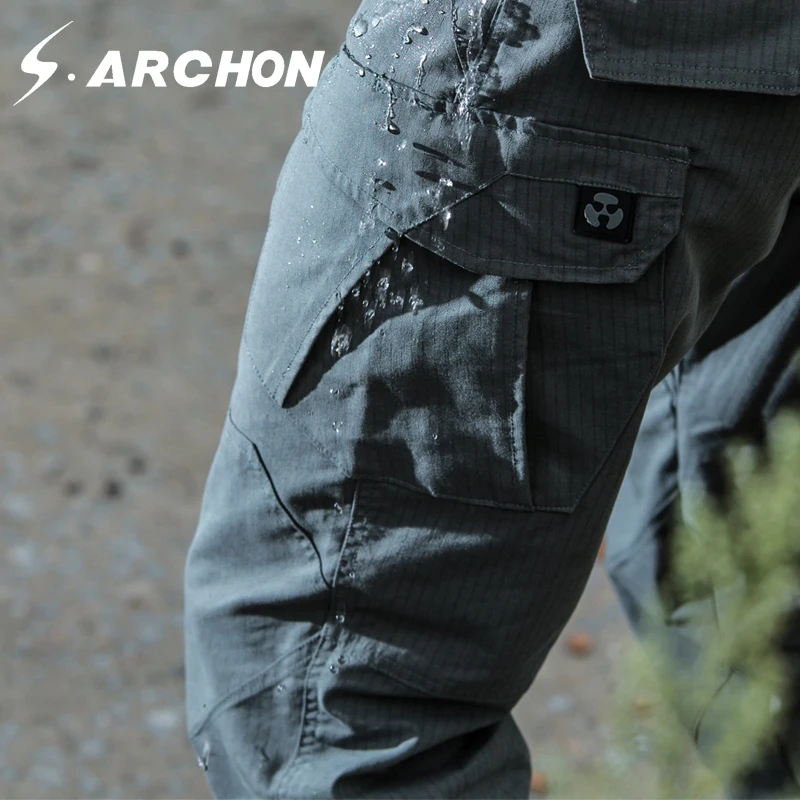 S. archon Lightning серия водонепроницаемый Telfon Rip-stop тактические брюки мужские SWAT армейские брюки новые тканевые военные брюки