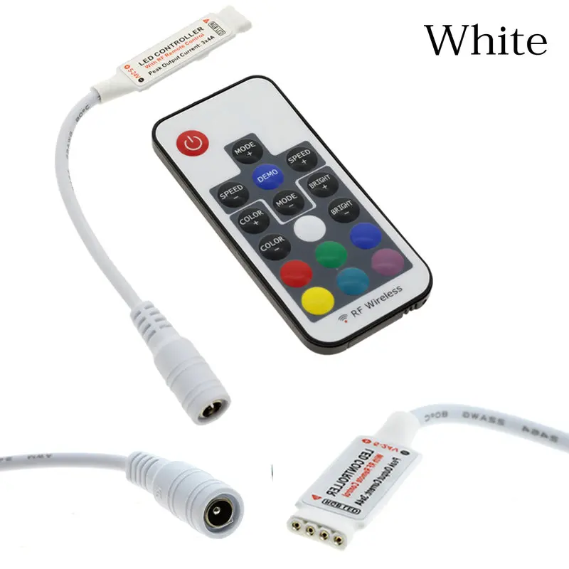 Мини Led RGB пульт дистанционного управления DC12V 17key RF беспроводной контроллер для RGB светодиодные ленты освещение