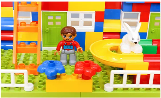 

89-232pcs Big Blocks Variety Paradise Children's Toys Chute Rolling Ball Track Castle Building Compatible with all brand