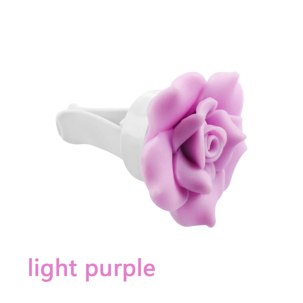 light purple Автомобильный орнамент, духи с ароматом камелии, клип, освежитель воздуха, Авто кондиционер, вентиляционный парфюм, бальзам, аромат, авто цветочное украшение - Название цвета: light purple