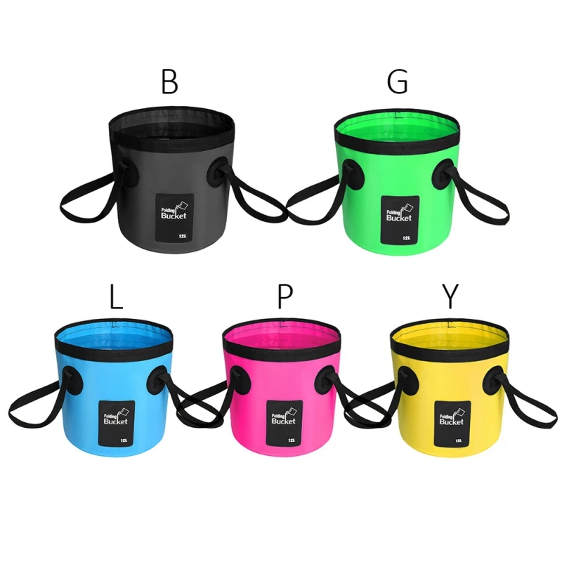 12L Multifunctional Collapsible Folding Fishing Bucket Outdoor Waterproof Water Storage Container Bucket For Camping Hiking Trav