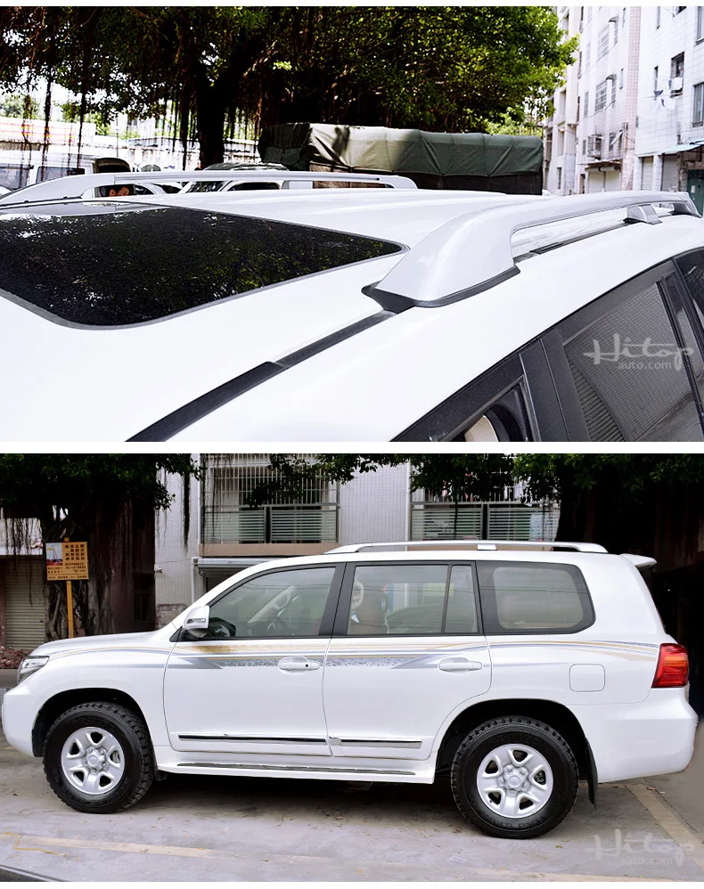 OE модель багажник на крышу бар рейка на крышу для Toyota Land Cruiser 200 V8 LC 200 LC200 FJ 2008-, серебро или черный, ISO9001 качество
