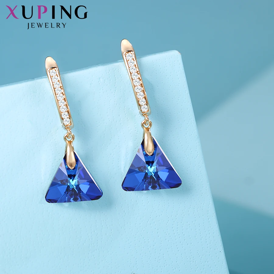 Xuping длинные Винтажные серьги с кристаллами от Swarovski Европейский стиль ювелирные изделия подарок на год для женщин девочек S185-20539