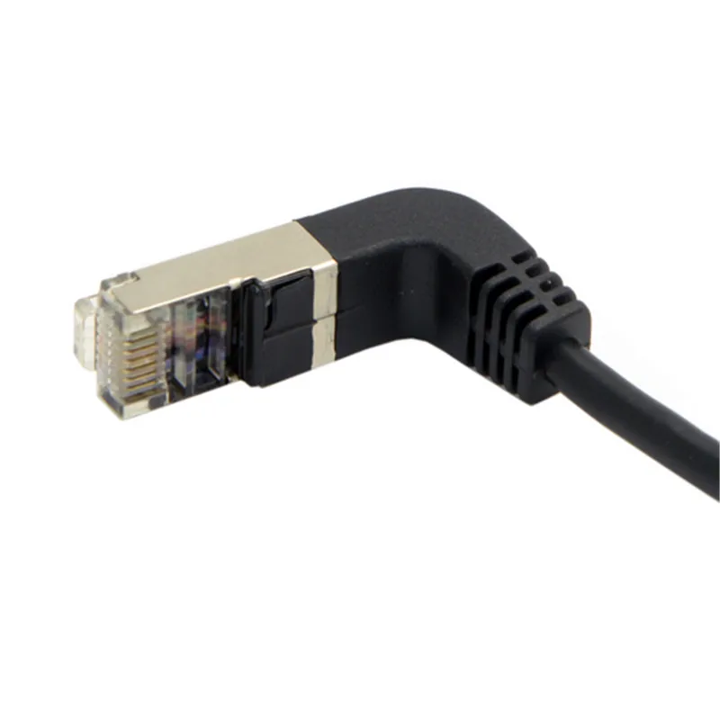 Патч корд 8P8C STP Cat 5e Lan Ethernet под углом 90 градусов 50 см|patch cord|lan ethernetcat |
