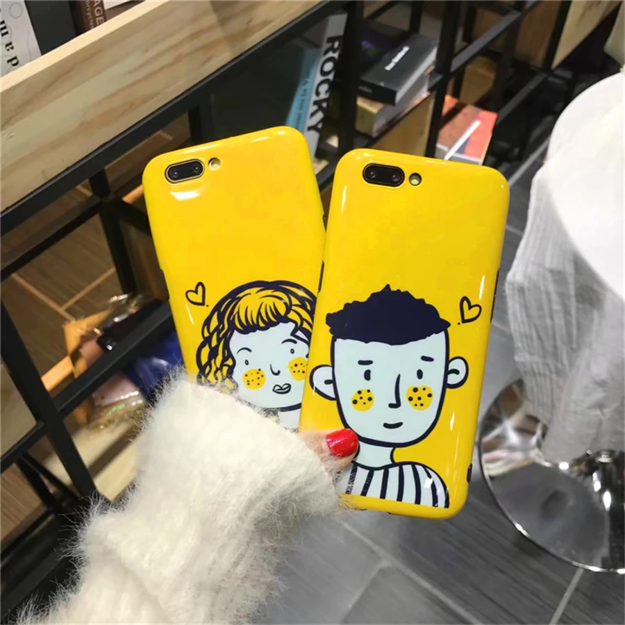 Cartoon Boys Girls Phone Cases For iPhone 6 6S Plus Cute Smooth Soft TPU Back Cover 7 8 Coque Funda |