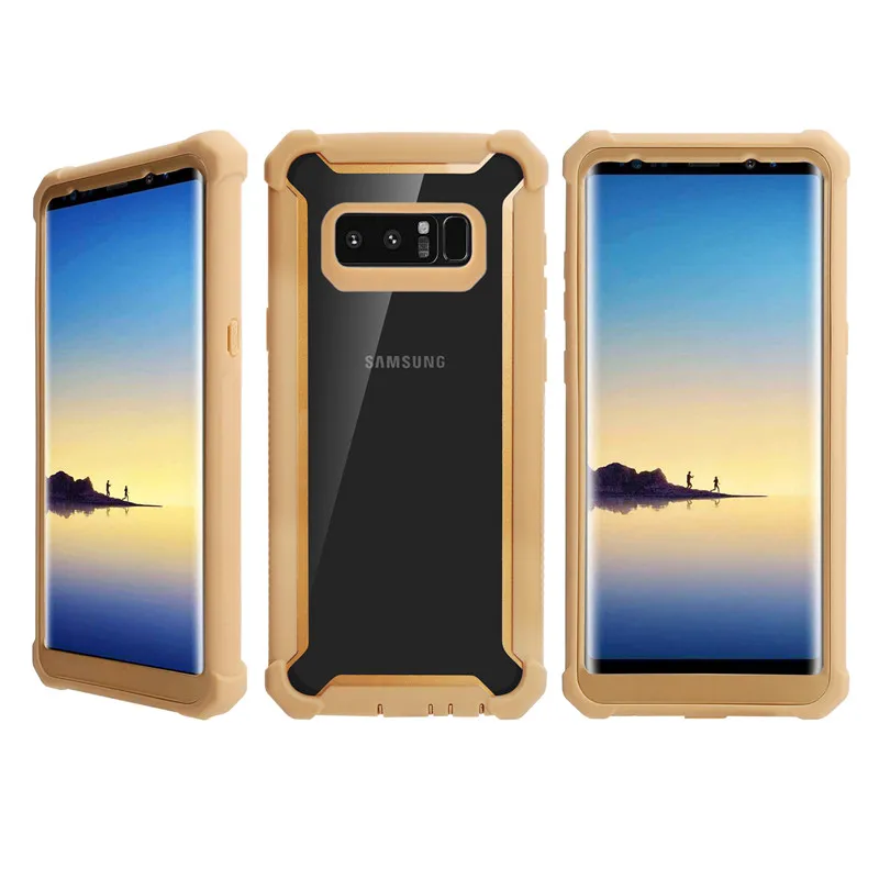 Gold Беспроводная зарядка Модный Цветной двухцветная строчка samsung s8 s9 s10 Plus s10lite note9 PU силиконовый защитный чехол 360 градусов - Цвет: Gold