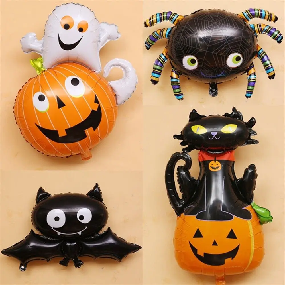 Хэллоуин воздушные шары в виде тыквы черного кота фольгированные дух хост