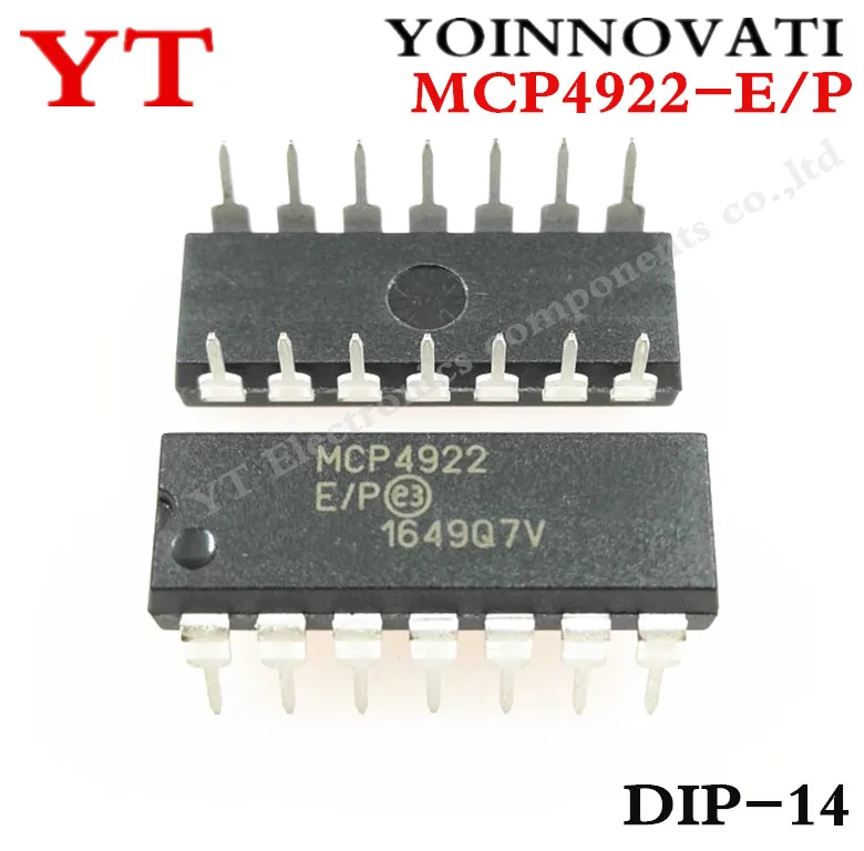 5 шт. MCP4922 E/P 4922 DAC 12BIT двойной W/SPI 14DIP лучшего качества|p p|dac spidac 12bit |