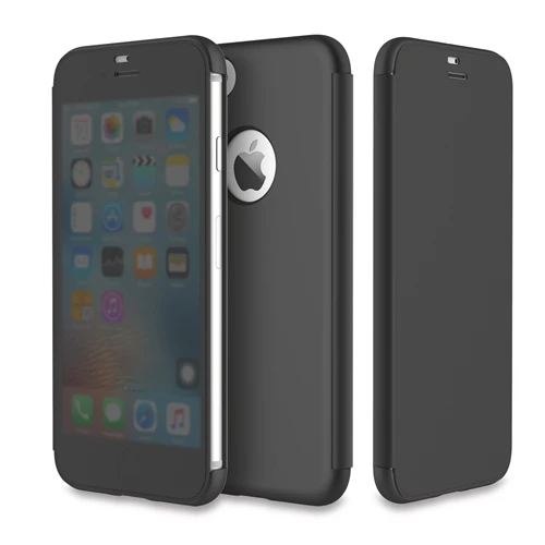 Black Распродажа, флип-чехол для iPhone 7, 7 plus, ROCK, невидимое окно, полная защита экрана, телефон, флип-чехол для iPhone 7, 7 plus - Цвет: Black