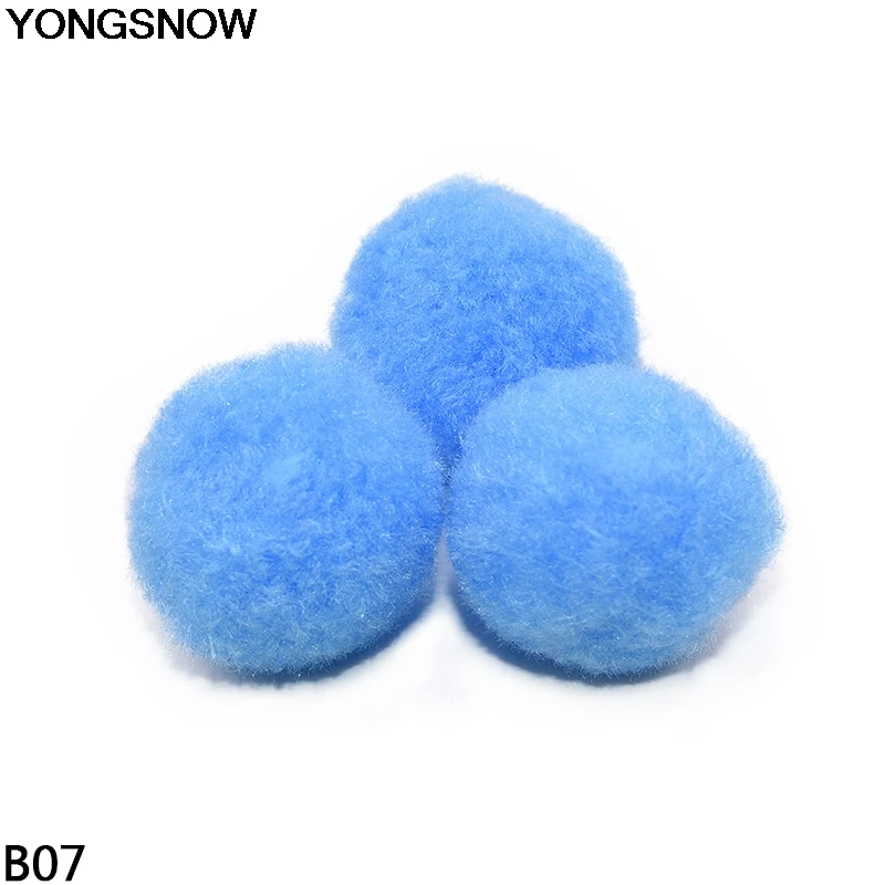 B07 YONGSNOW 40 мм милые пушистые плюшевые мягкие помпоны шар ручной работы детские игрушки Свадебные вечерние украшения для дома DIY товары для шитья и рукоделия - Цвет: B07