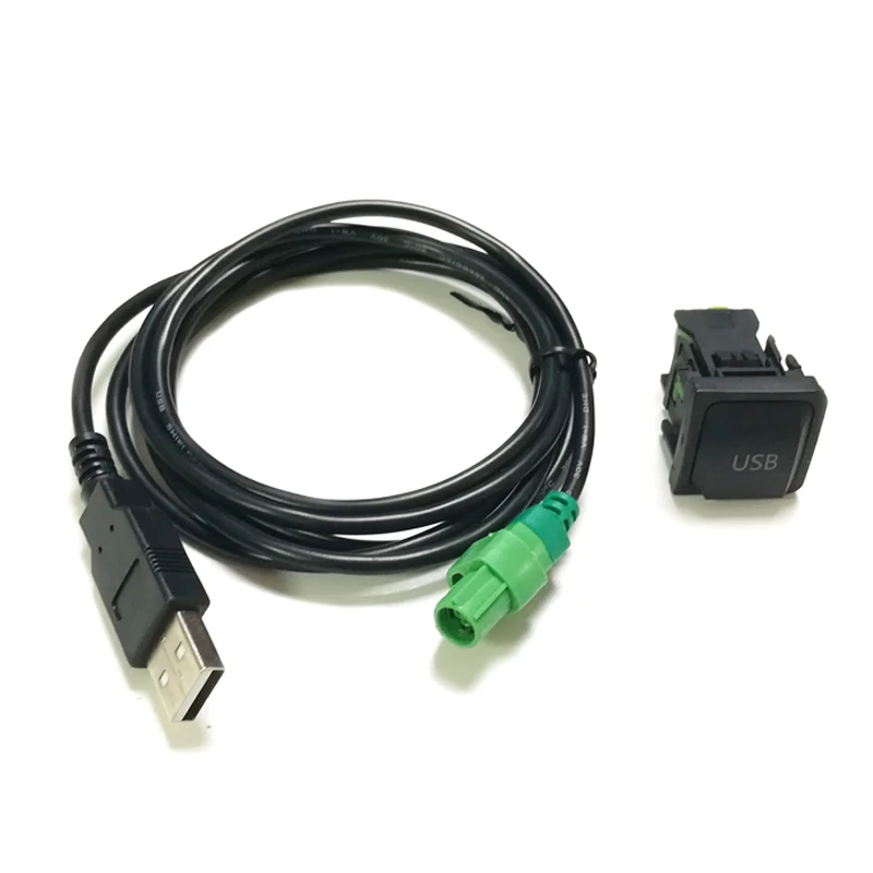 Автомобильный USB переключатель кнопка USB кабель адаптер для RCD510 RCD310 CD плеер радио для VW Touran Bora Sagitar для Skoda Octavia Fabia