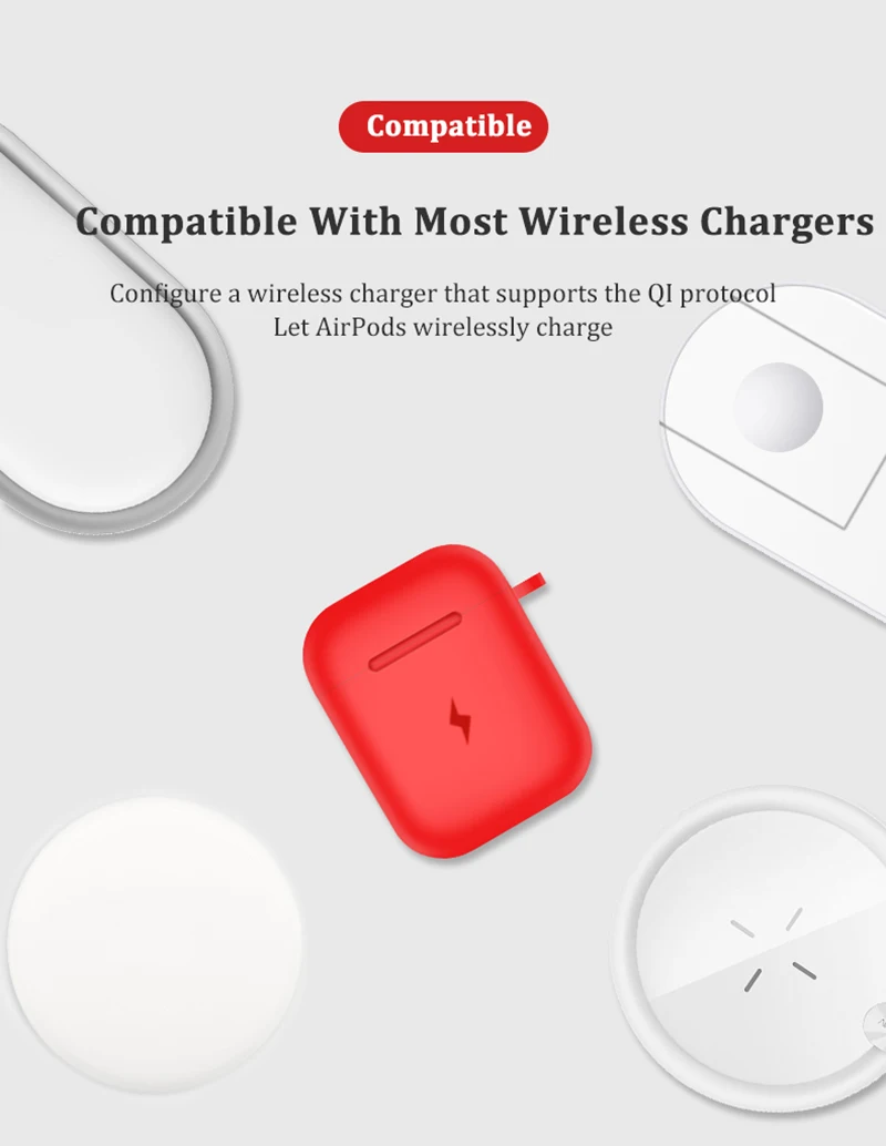 Suntaiho для Airpods чехол Qi Беспроводное зарядное устройство для Apple airpods крышка Беспроводная зарядка наушники чехол для наушников сумка i12 i13