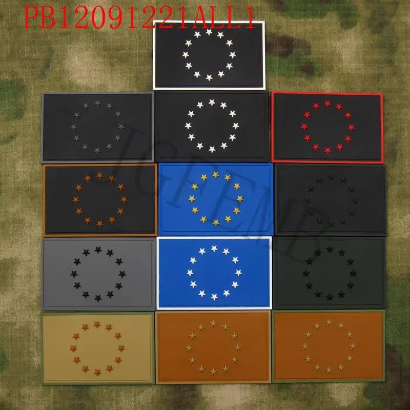 Европейский Флаг Союза ЕС Тактический военный моральный 3D ПВХ патч|3d pvc patch|patches