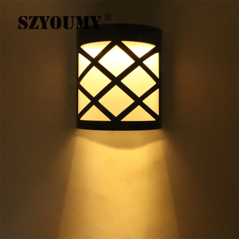 

SZYOUMY Waterproof 6 LED Solar Powered Fence Gutter Light Outdoor Garden Yard Patio Deck Roof Wall Pathway Lamp White
