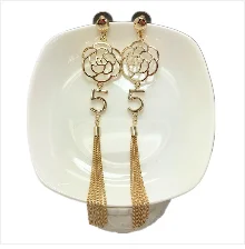 E45 жемчужная кисточка длинная Мода orecchini perle perlas Роскошная известная марка ювелирных изделий золотого цвета Новинка Висячие серьги для женщин