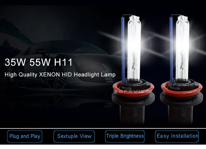 2 шт. Автомобильные фары 35 Вт 55 Вт H11 4300K 5000k 6000K 8000K лампы Xenon HID конверсионный комплект для авто лампы