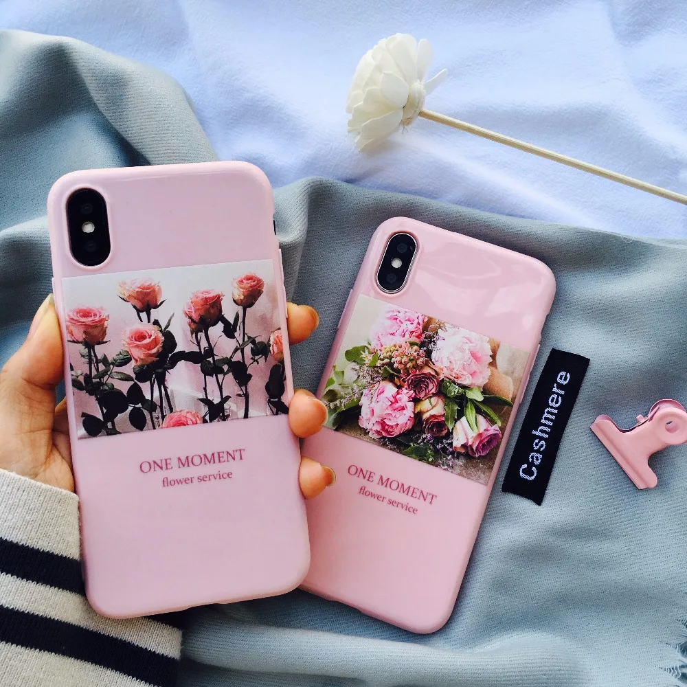 Стильный Цветок тропических растений Мягкая обложка для iphonex 8 плюс 6 6S 7