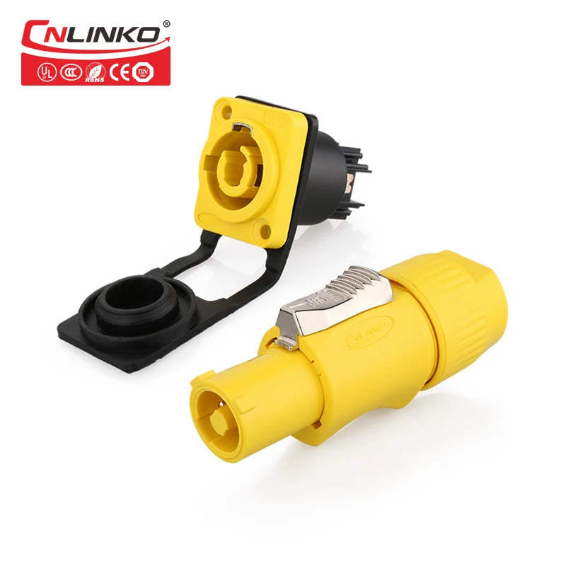 Cnlinko M24 соединитель Powercon 3 Pin 500V 20A водонепроницаемый IP67 Светодиодный дисплей Видео