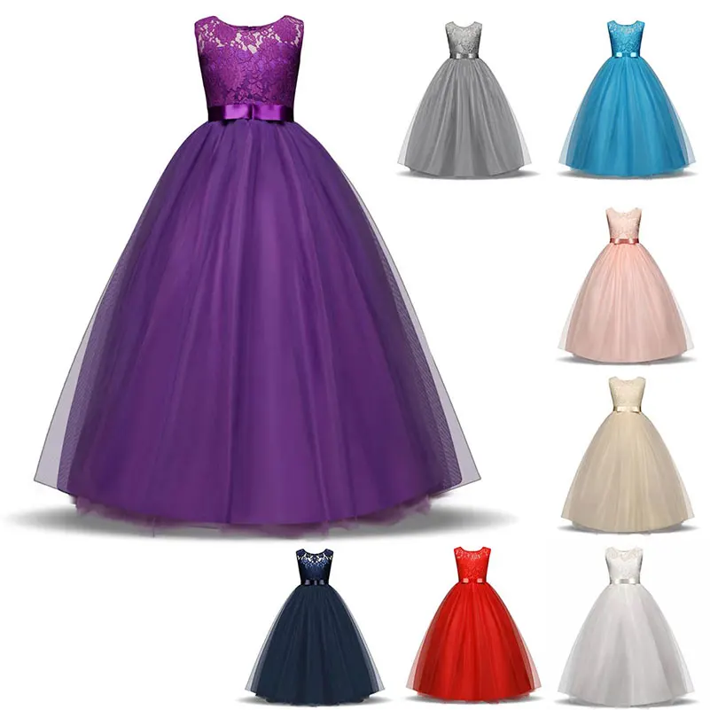 Baby Girl Lace Dress 8 Color Summer Children's Birthday Party Wedding Kids Princess Unique Design For 3-14 Years | Детская одежда и