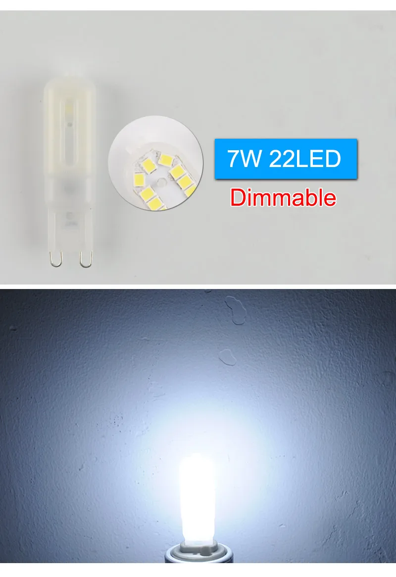 GreenEye 10 шт. COB 220V светодиодный G9 лампы 5 Вт 7 Вт 9 Вт 10 Вт 12 Вт Светодиодный светильник G9 заменить галогенные лампы SMD 2835 3014 ампулы Lampara лампада