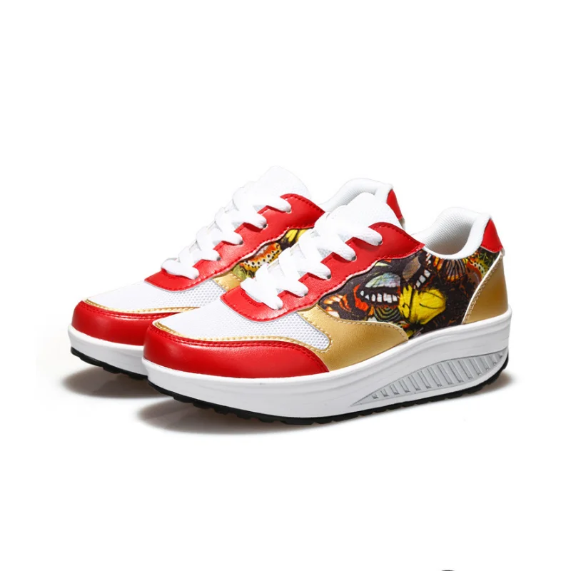 Для женщин на шнуровке мышц тапки Фитнес для похудения фитнес обувь Женские