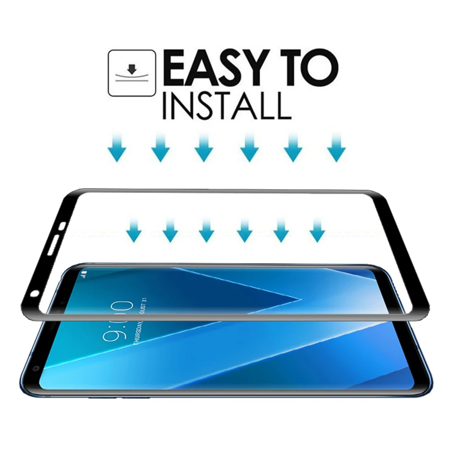 HD полное покрытие закаленное стекло для LG V30 Защита экрана G6 Q6 K10 2017 K8 K7 V20 V 20 30