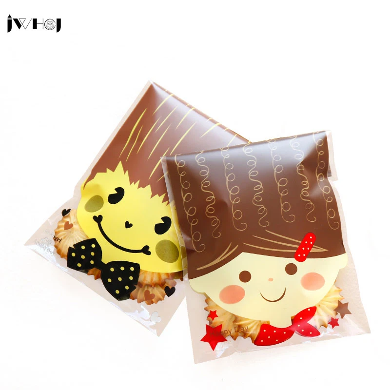 50 шт./лот милая клейкая сумка для мальчиков и девочек diy Подарочные сумки