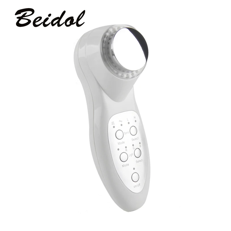 Ultrasonic Face Lift Skin Cleaner Photon Lights Sonic Lifting Wrinkle Remover Portable Facial Care Device Machine | Красота и