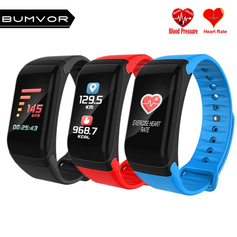 Цвет экран smart watch измерять кровяное давление/пульсометр фитнес браслет Android iOS умный Браслет Bluetooth