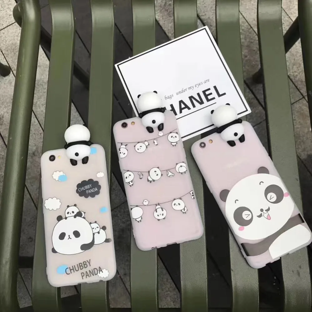 Чехол Cyato 3D с милым рисунком панды для iPhone X, 8, 7, 6, 6s Plus, 5, 5S, SE, чехол, забавные игрушки, прозрачные Милые мишки, противоударный мягкий чехол из ТПУ