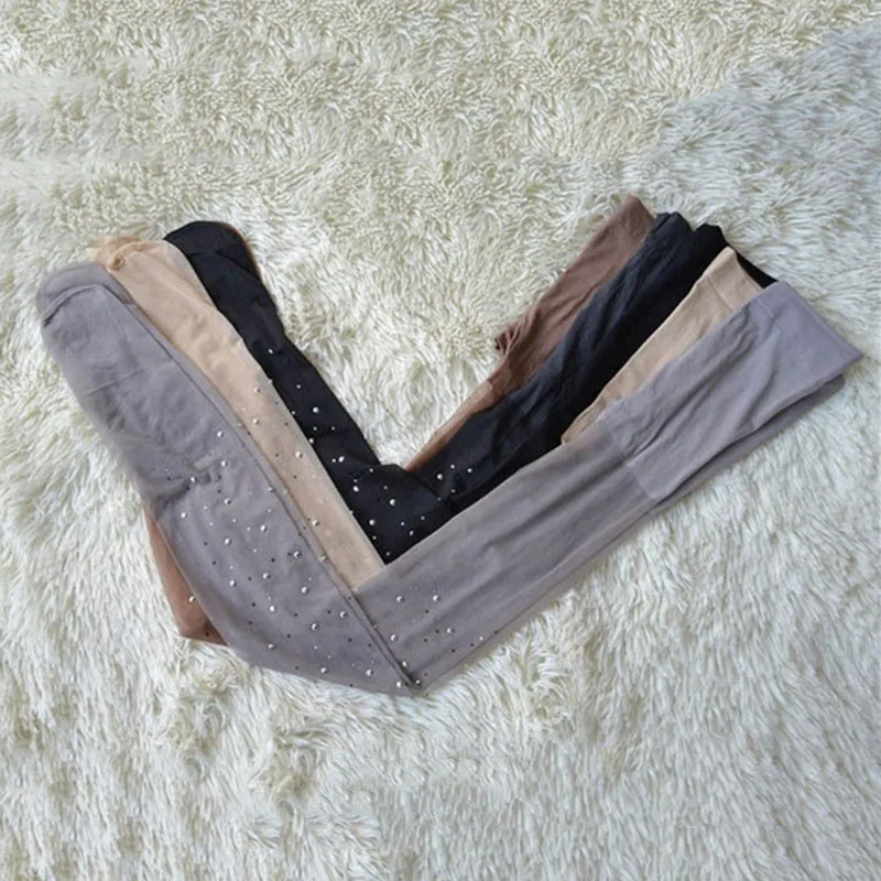 Новые Сексуальные вечерние женские эластичные колготки со стразами и