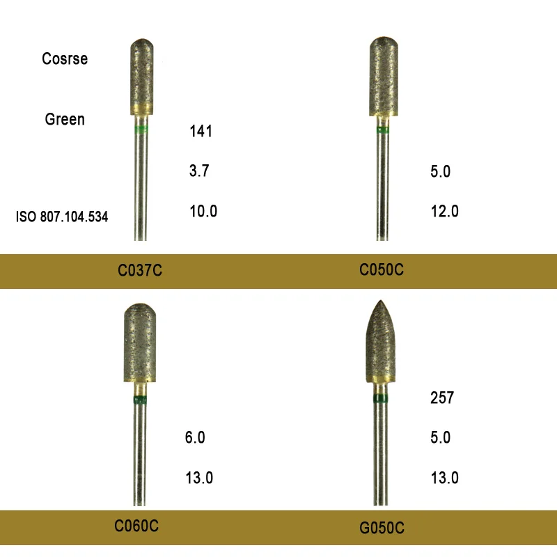 

10pcs/ lot Dental finishing burs Diamond trimming burs Diamond HP dental burrs CONE Diamond Dental Burrs